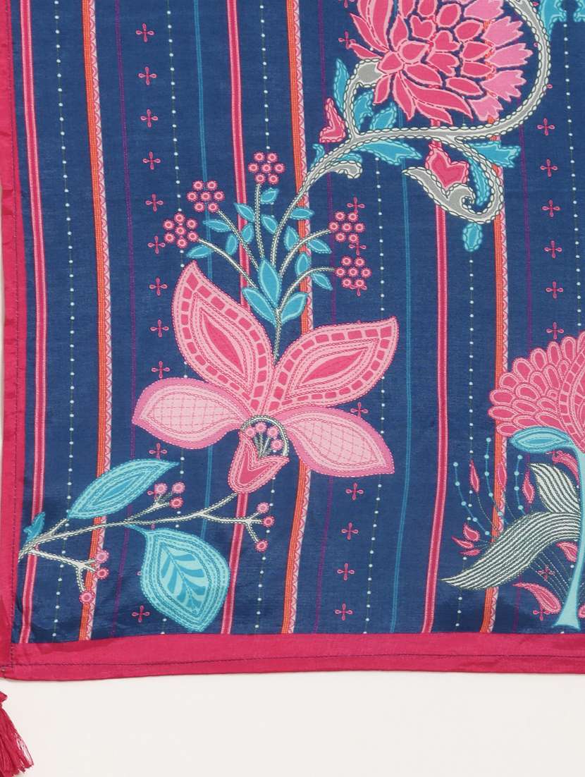 women applique work round neck kurta pant set with dupatta - 20961167 -  Standard Image - 7