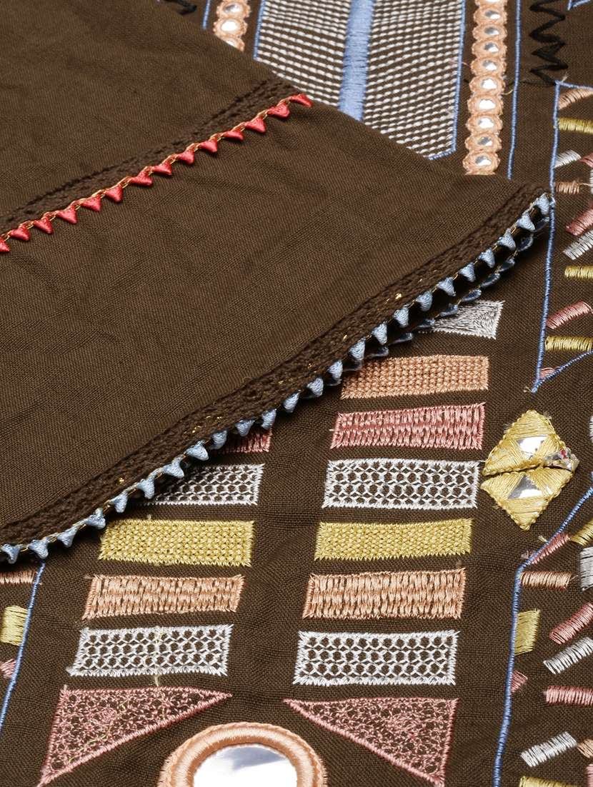 women embroidered round neck kurta palazzo set  - 20961176 -  Standard Image - 7