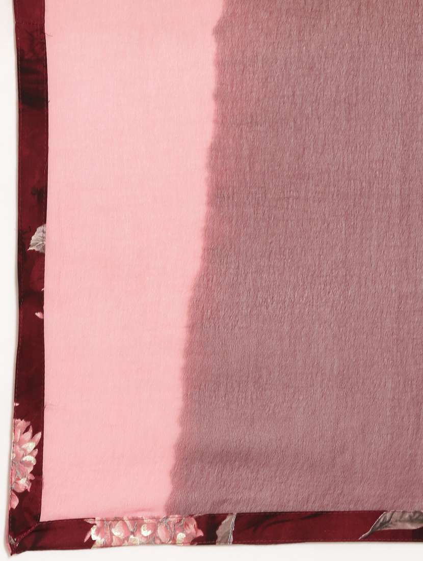 women maroon floral kurta pant set with dupatta - 20961205 -  Standard Image - 7