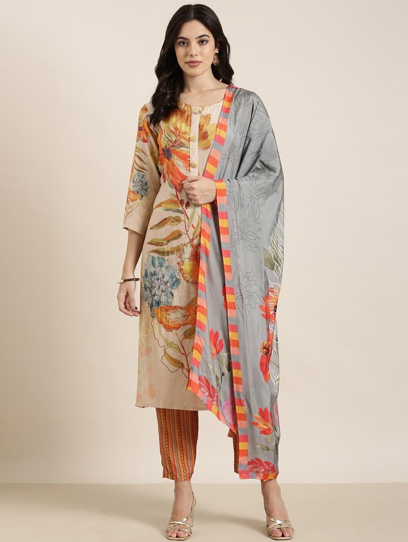 women floral printed kurta pant set with dupatta - 20961238 - Zoom Image - 0