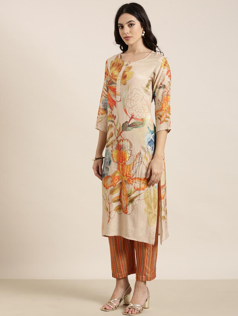 women floral printed kurta pant set with dupatta - 20961238 - Standard Image - 2