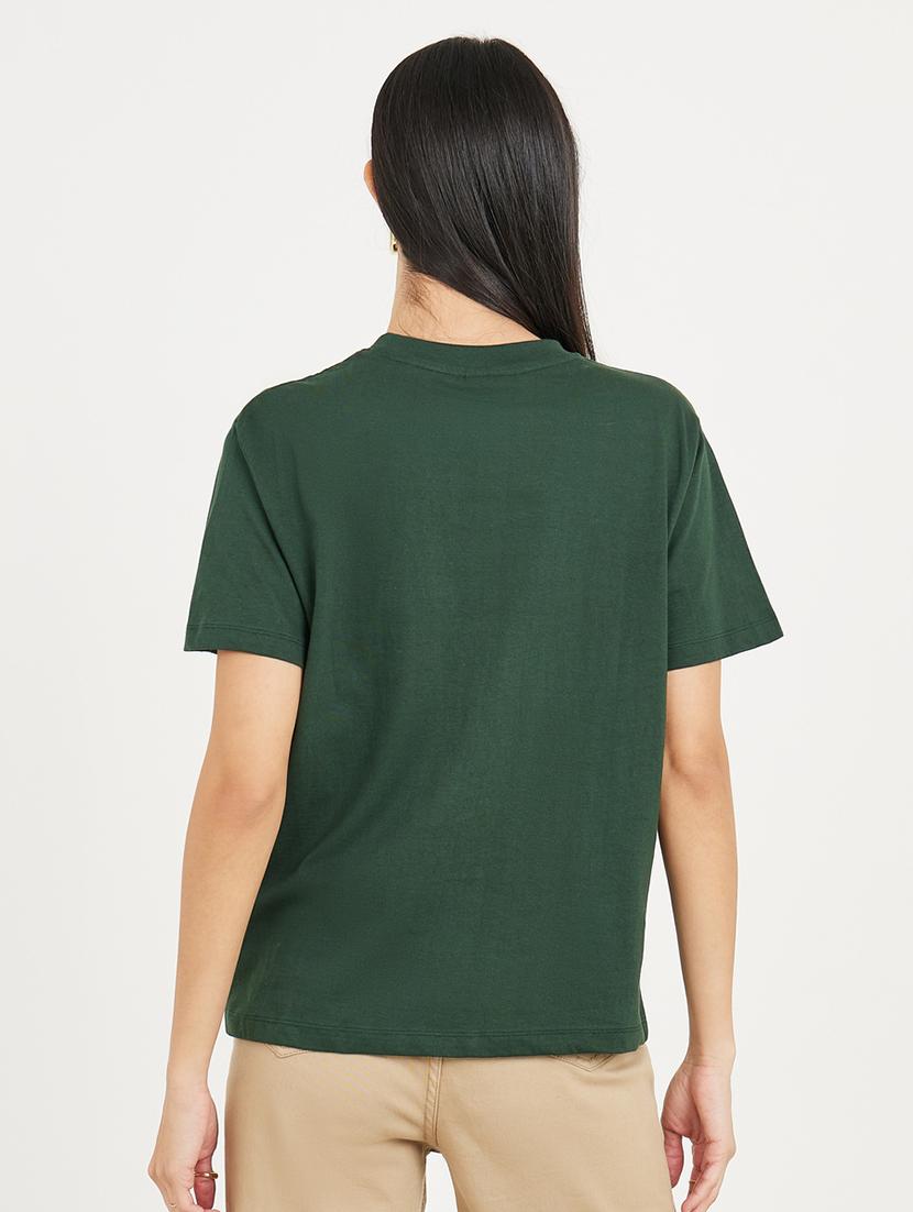 green cotton regular tshirt - 20961327 - Standard Image - 2