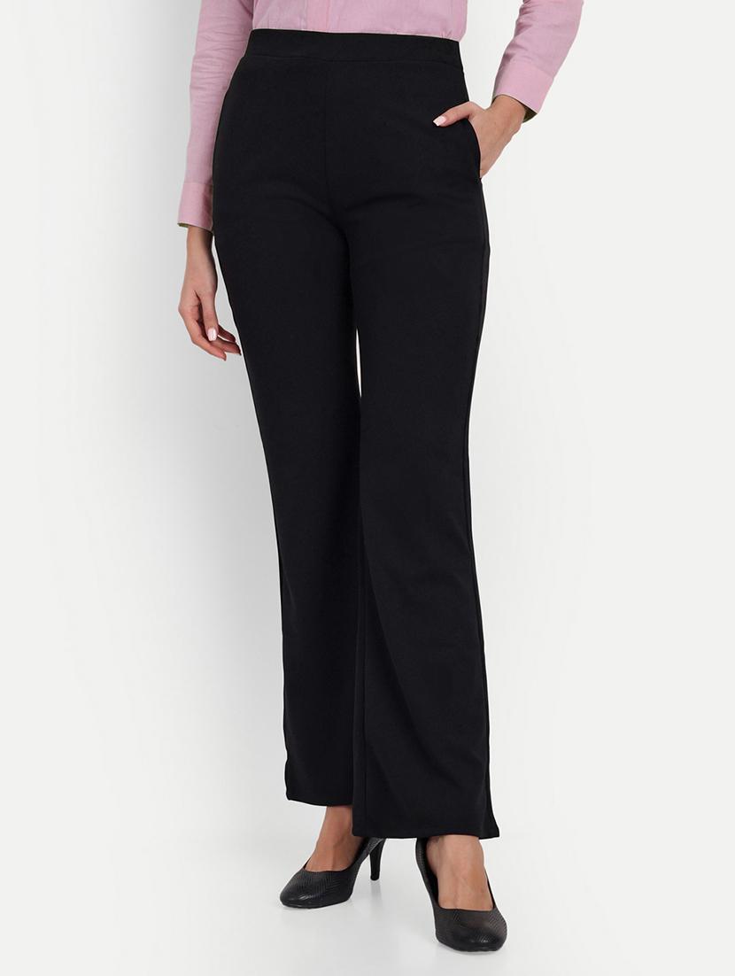 women solid high rise bootcut trouser - 20961497 - Zoom Image - 0