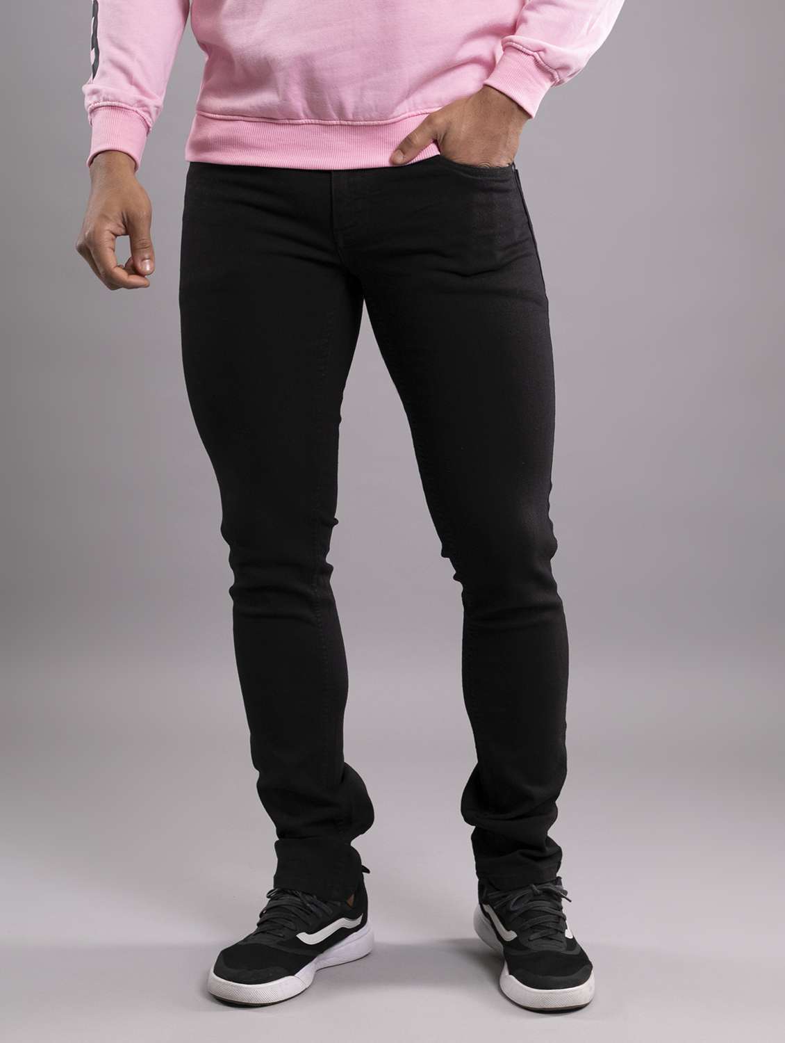 men plain straight fit jeans