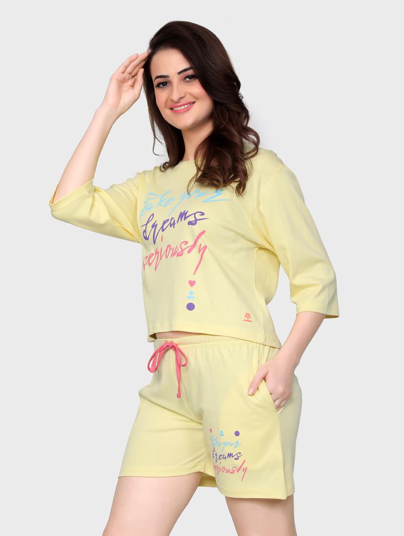 women nightwear shorts set - 20961845 - Standard Image - 2