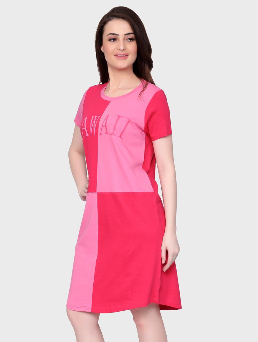 women pink printed detailed night dress - 20961909 - Zoom Image - 0