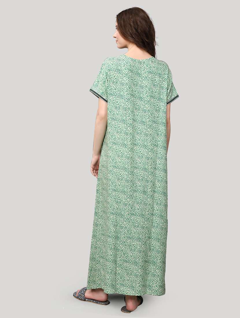 women v neck short sleeves nighties - 20961918 -  Standard Image - 2