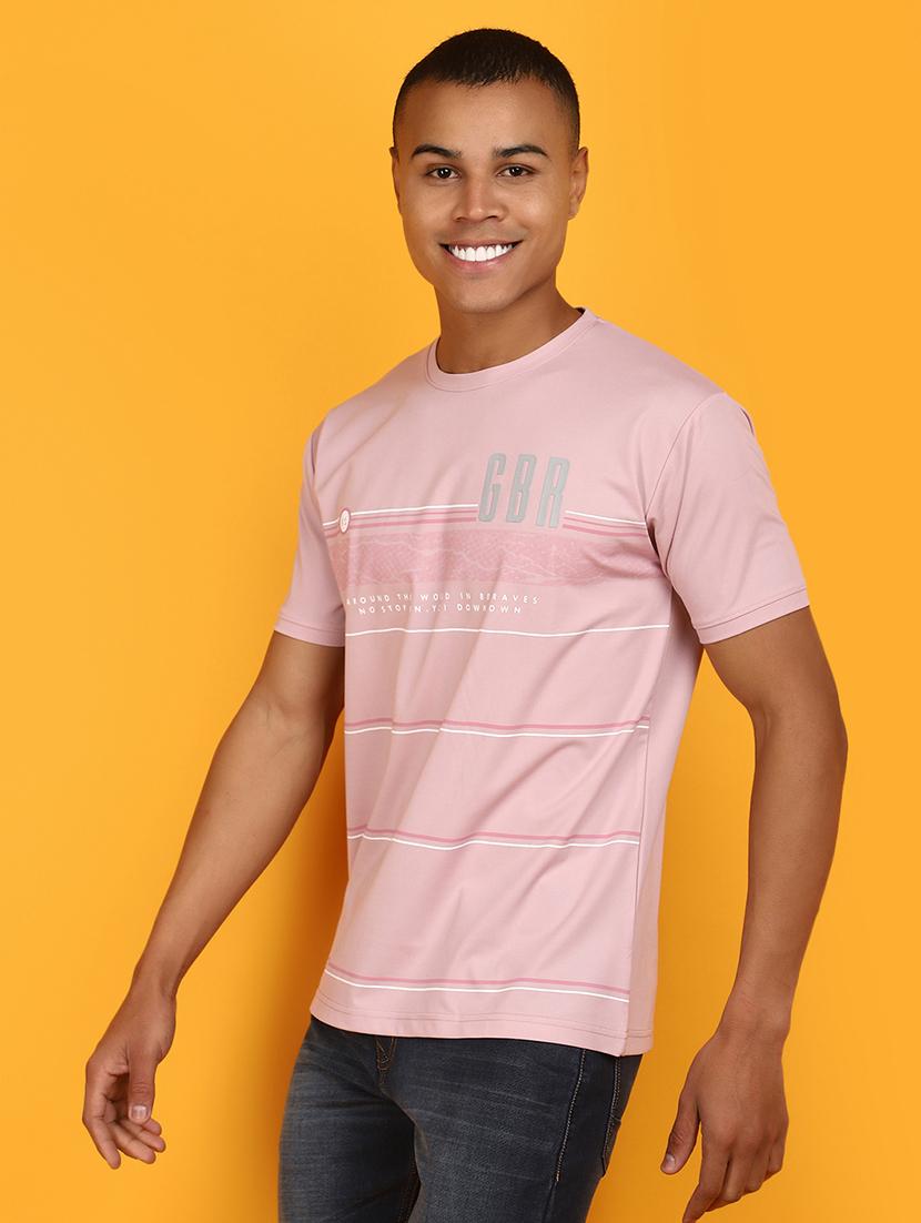 men round neck front print cotton t-shirt - 20962391 - Standard Image - 2