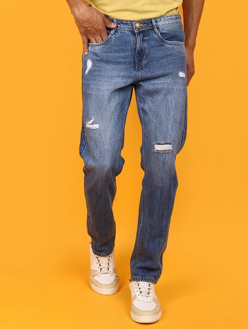 men mid rise washed denim jeans - 20962425 -  Standard Image - 0