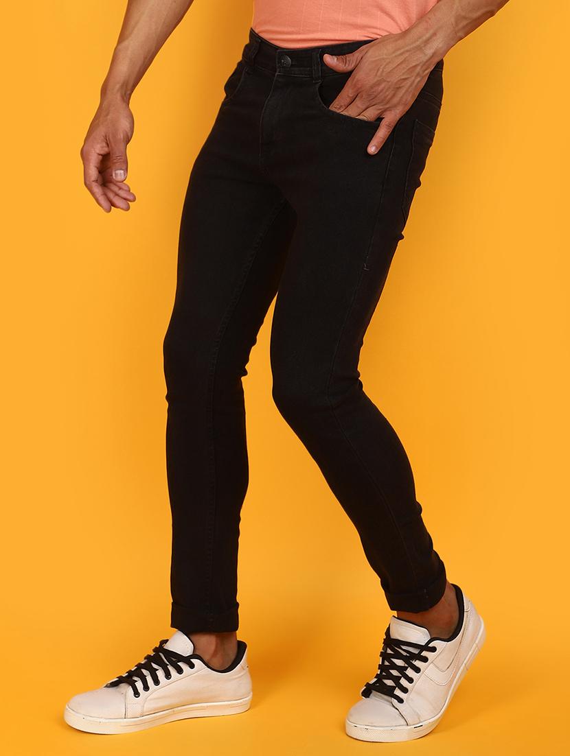 men mid rise plain denim jeans - 20962444 - Standard Image - 2