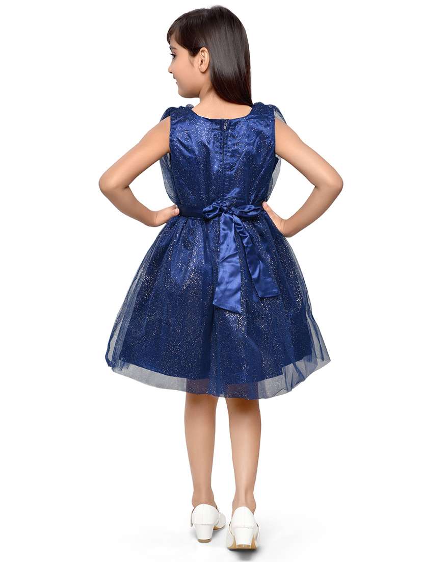 navy blue sequined detailed frock - 20962482 -  Standard Image - 2