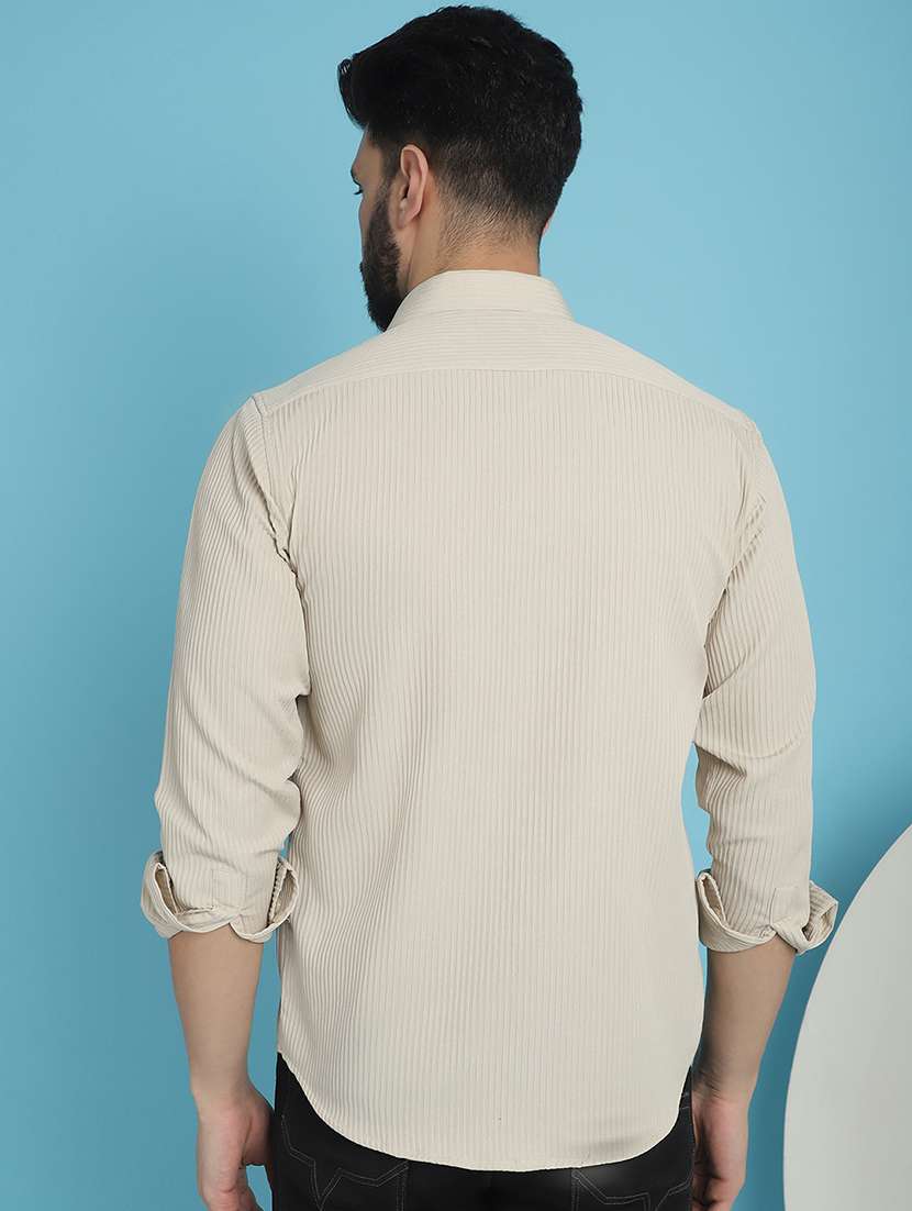 men collared long sleeve casual shirt - 20962809 - Standard Image - 2