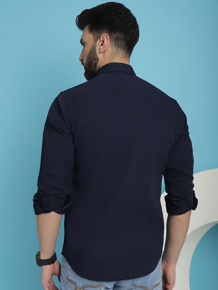 men collared long sleeve casual shirt - 20962812 - Standard Image - 2