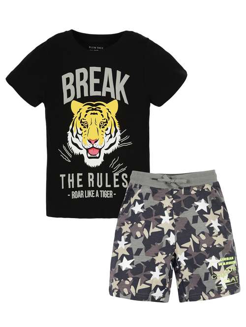 boys graphic print cotton twin set - 20963881 - Standard Image - 0
