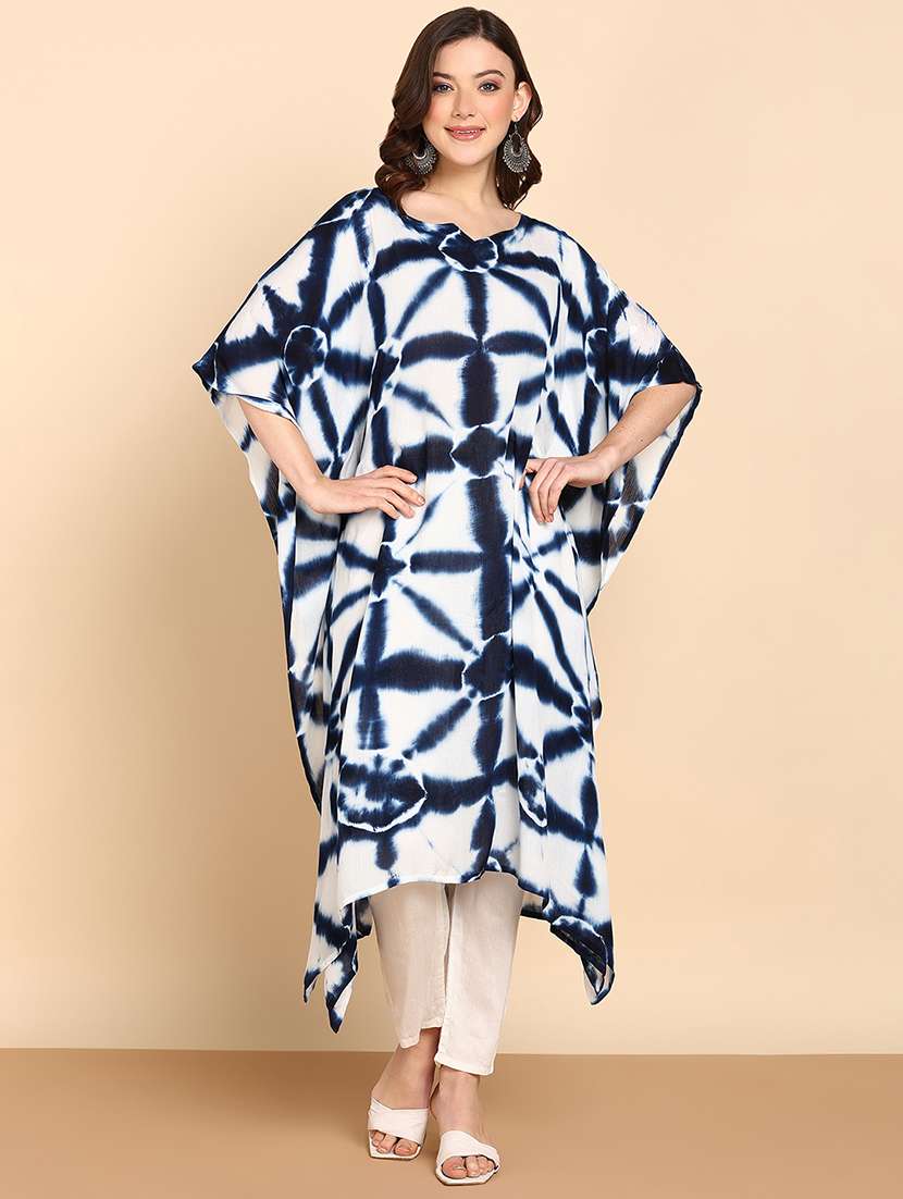 women tie & dye kaftan kurta