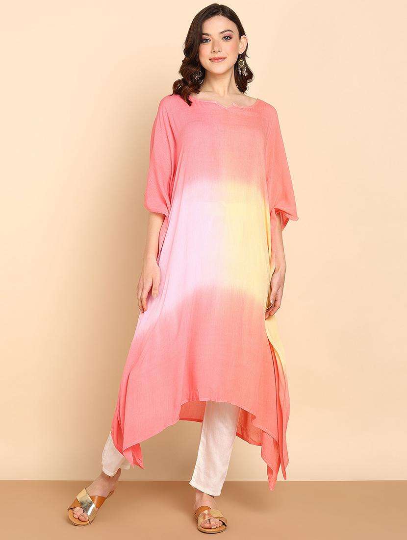 women tie & dye kaftan kurta - 20965506 -  Standard Image - 2