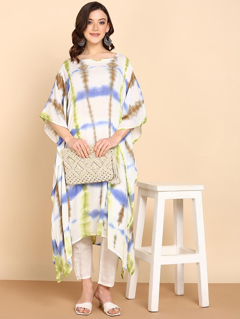 women tie & dye kaftan kurta - 20965507 - Zoom Image - 0
