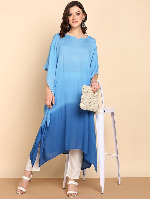 women tie & dye kaftan kurta - 20965511 - Standard Image - 0