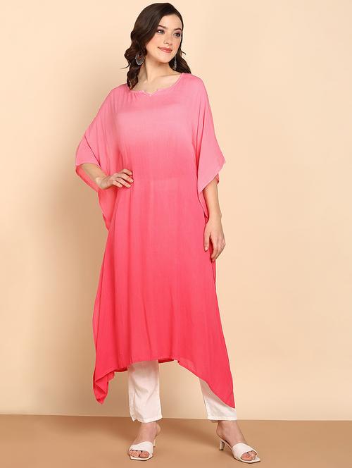 women tie & dye kaftan kurta - 20965513 -  Standard Image - 0