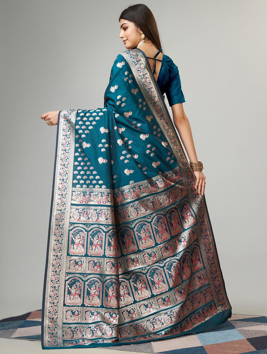 women self design baluchari saree - 20965632 - Standard Image - 2