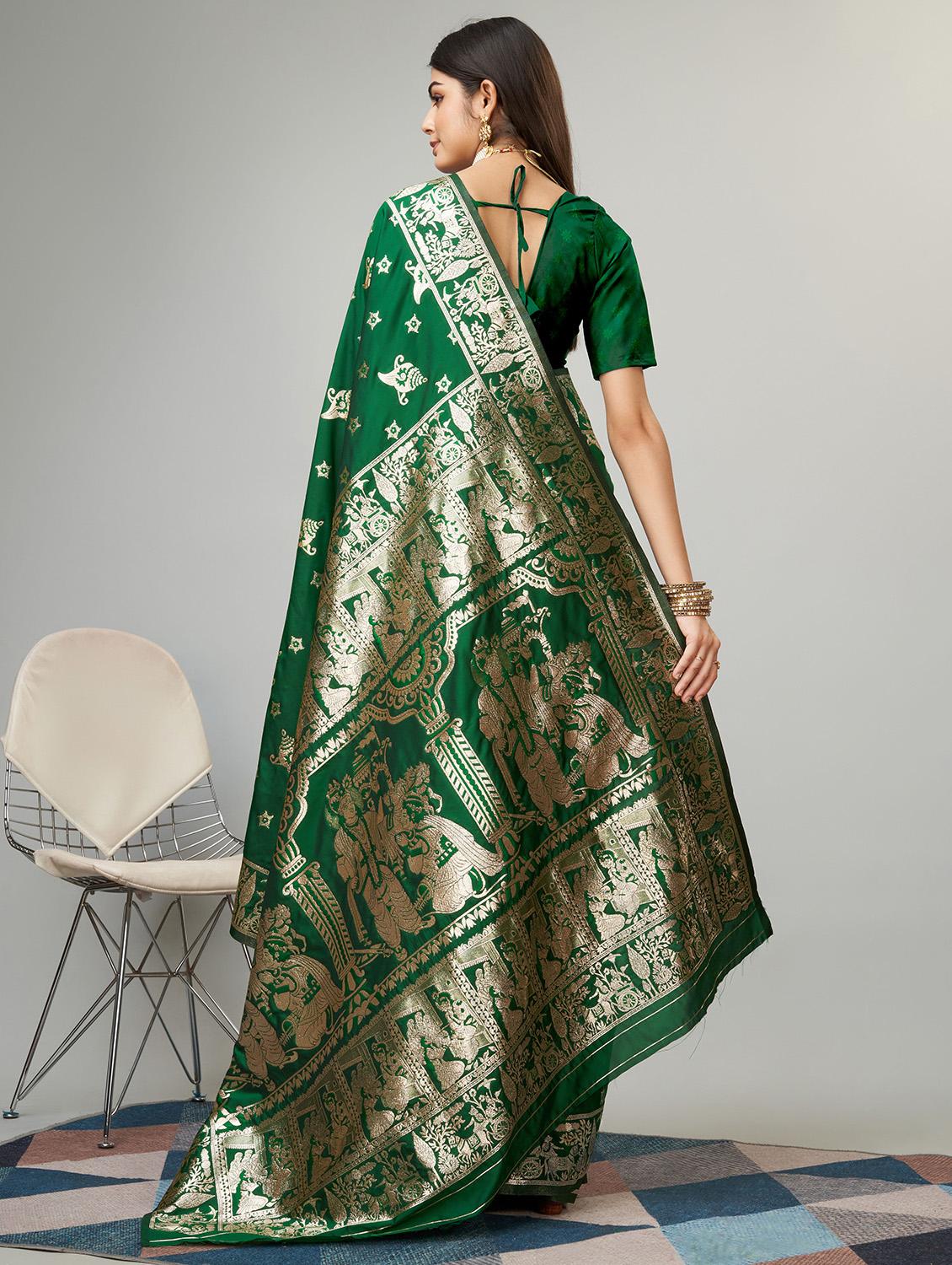 women self design baluchari saree with blouse - 20965633 - Standard Image - 2