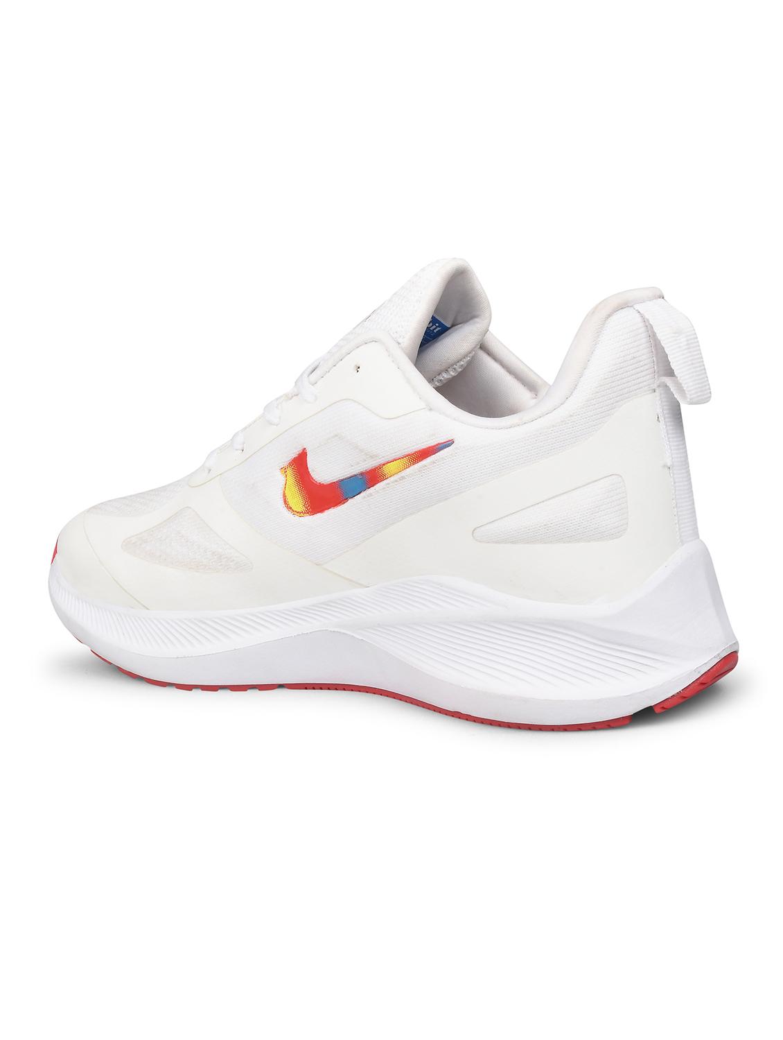 solid white detailed lace up sports shoes - 20965826 - Standard Image - 2