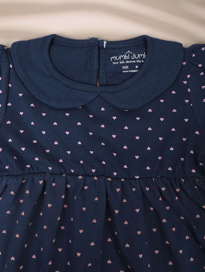 kids navy blue printed frock - 20965852 -  Standard Image - 2