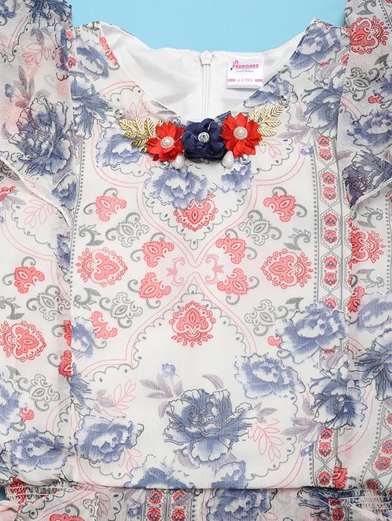 girls round neck printed full length set - 20965859 - Standard Image - 2