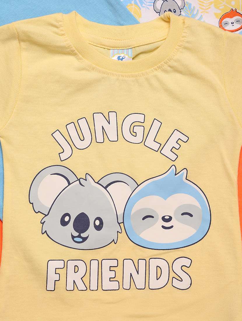 kids pack of 3 cotton t-shirt - 20965870 -  Standard Image - 2