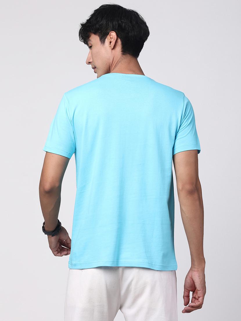 men round neck chest print t-shirt - 20966507 - Standard Image - 2