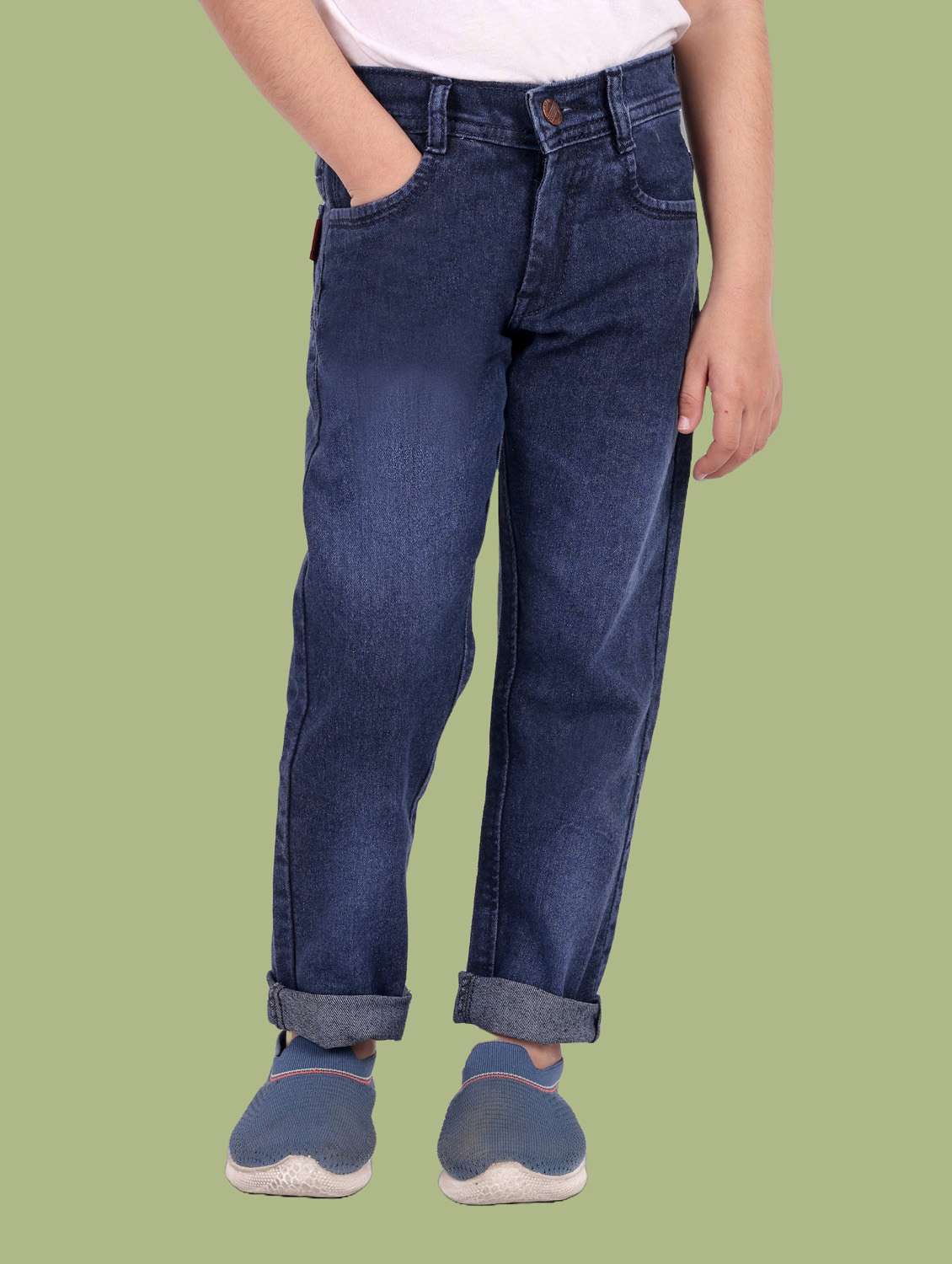 boys regular fit denim washed jean