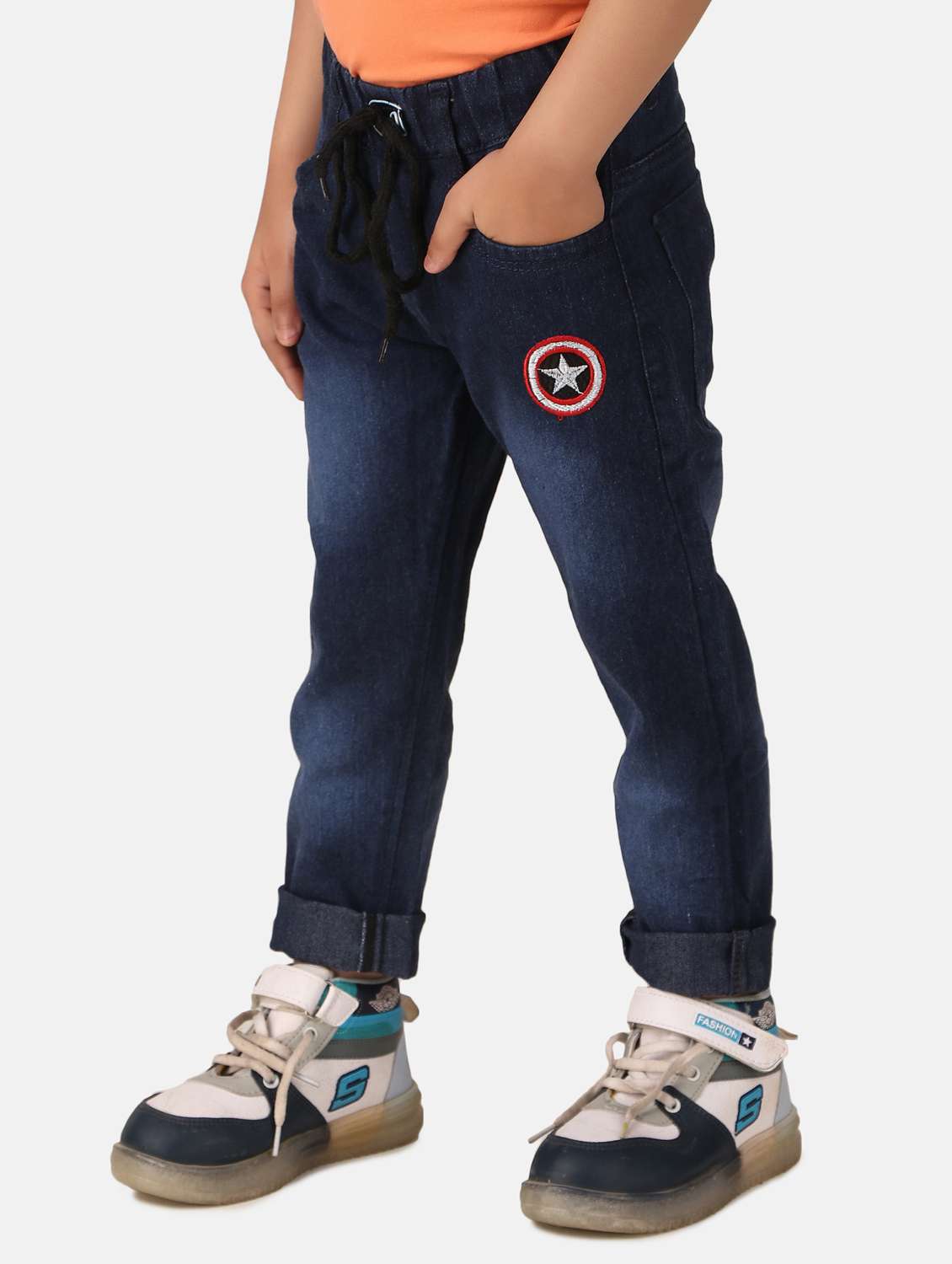 boys slim fit denim washed jeans