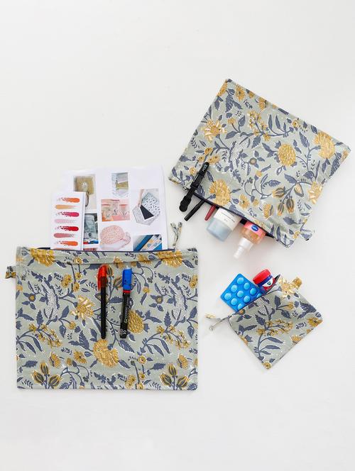 pack of 3 printed pouches - 20967596 -  Standard Image - 0