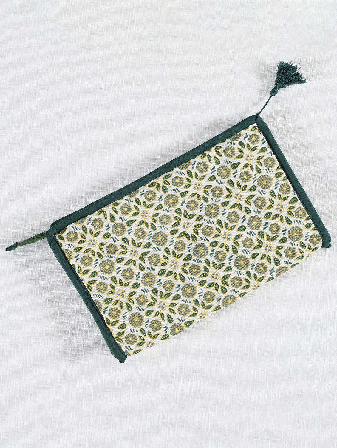 women floral print cotton pouch