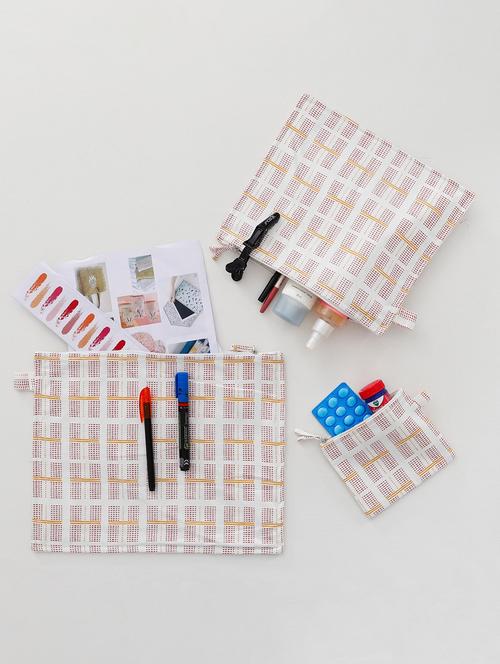 pack of 3 printed pouches - 20967605 - Standard Image - 0