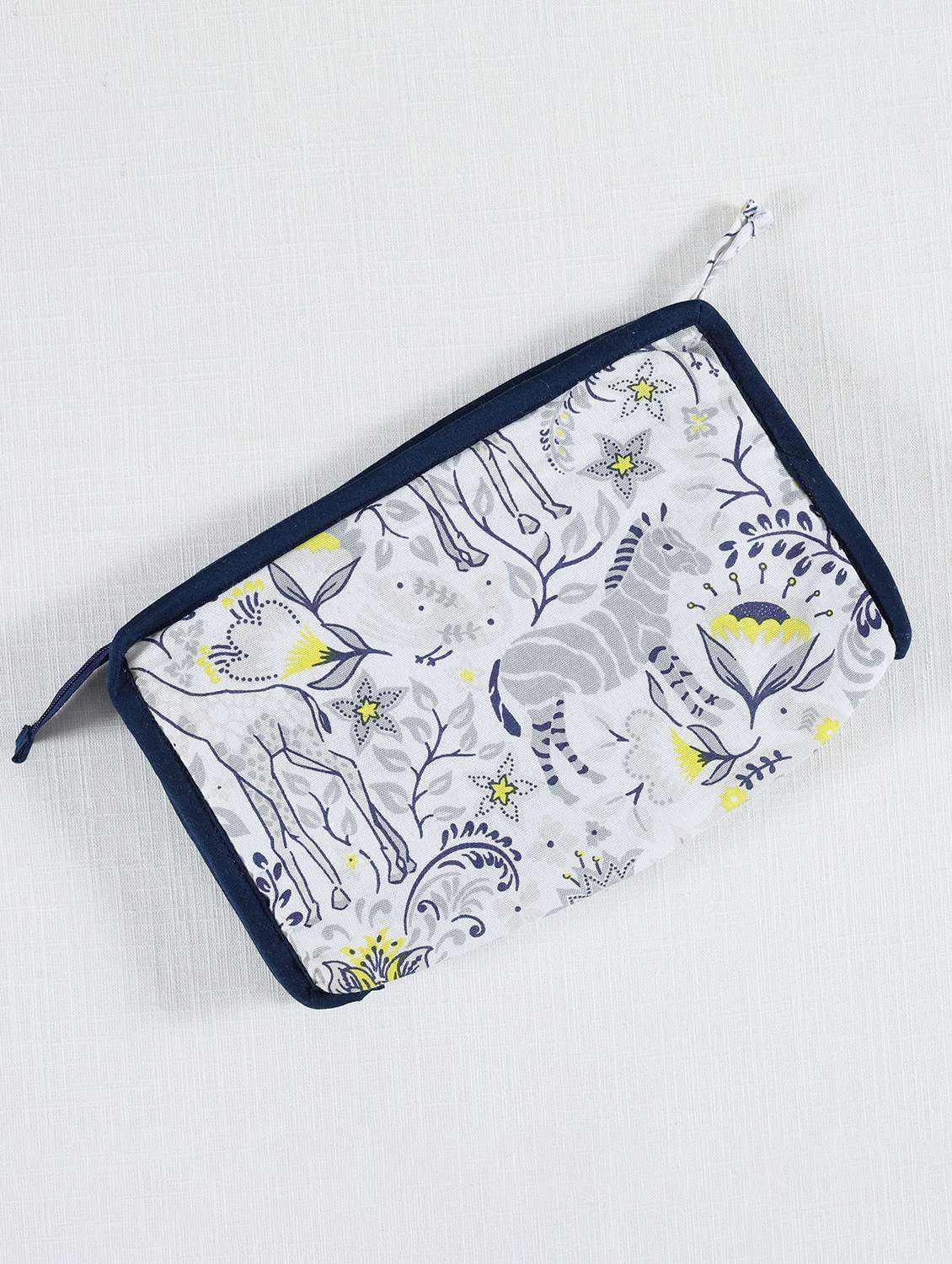 women floral print cotton pouch