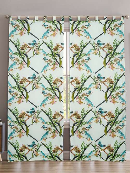 printed curtains for living & bed rooms (pack of 2) - 20967619 - Standard Image - 0