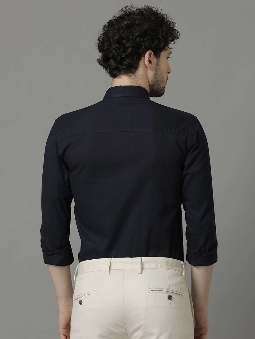 navy blue cotton formal shirt - 20968706 -  Standard Image - 2