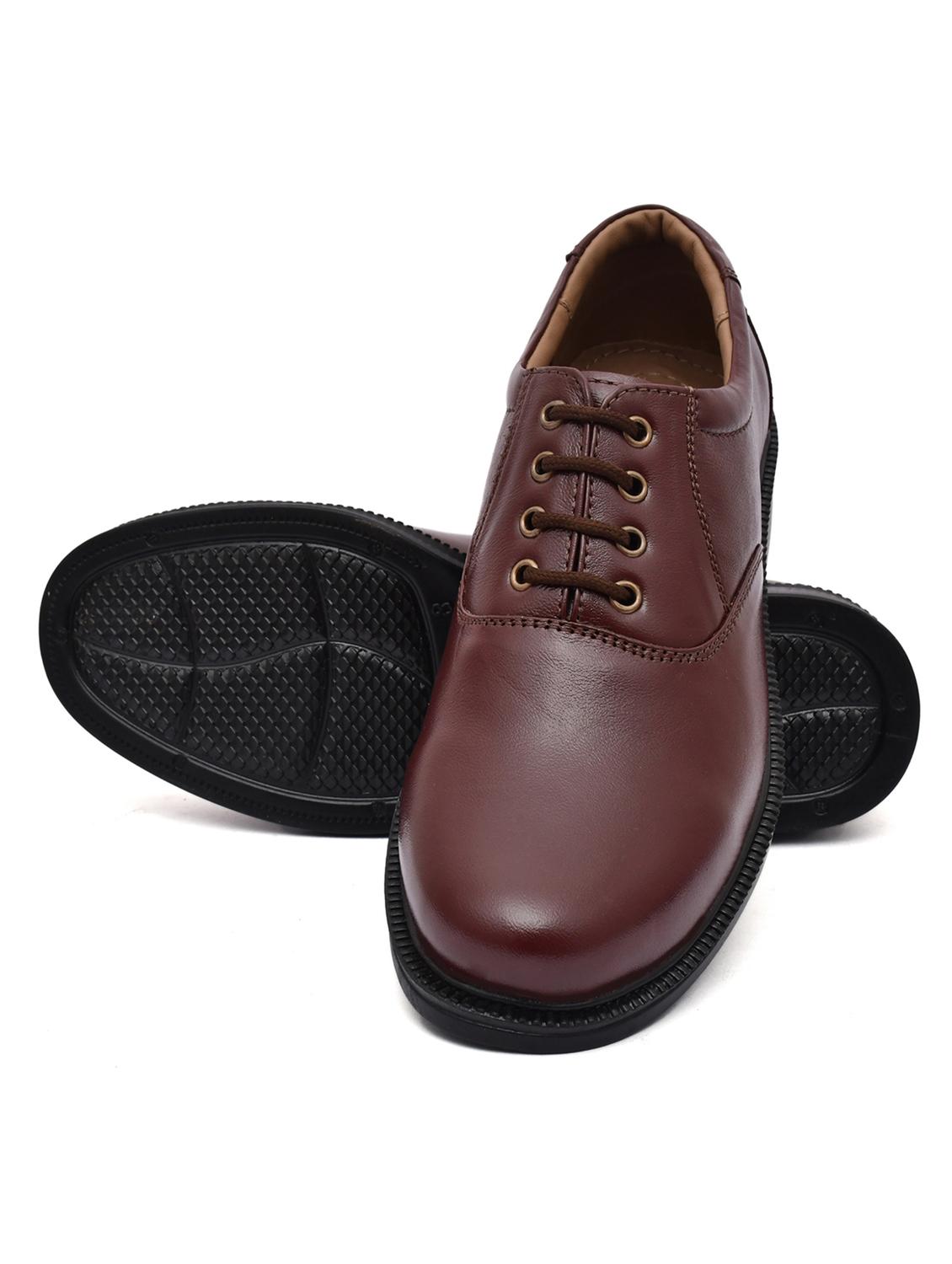 brown leather laceup oxfords - 20968801 - Standard Image - 2