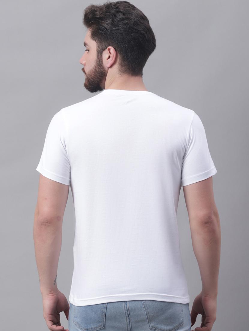 men round neck chest printed t-shirt - 20968817 - Standard Image - 2