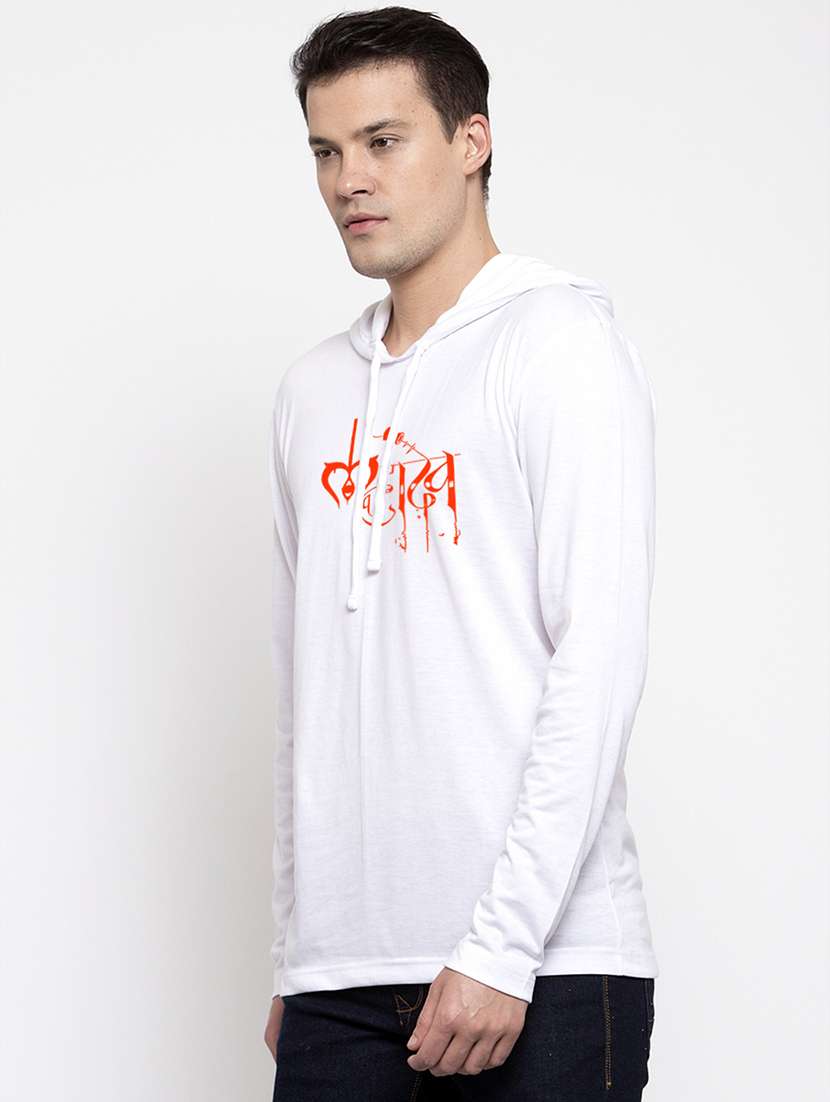 men hood neck chest printed t-shirt - 20968866 - Standard Image - 2