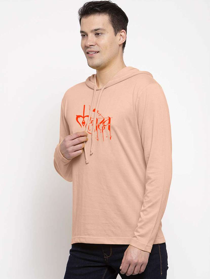 men hood neck chest printed t-shirt - 20968870 - Standard Image - 2