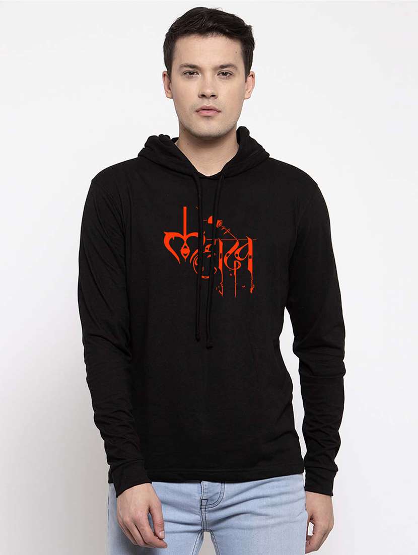 men hood neck chest printed t-shirt - 20968873 -  Zoom Image - 0