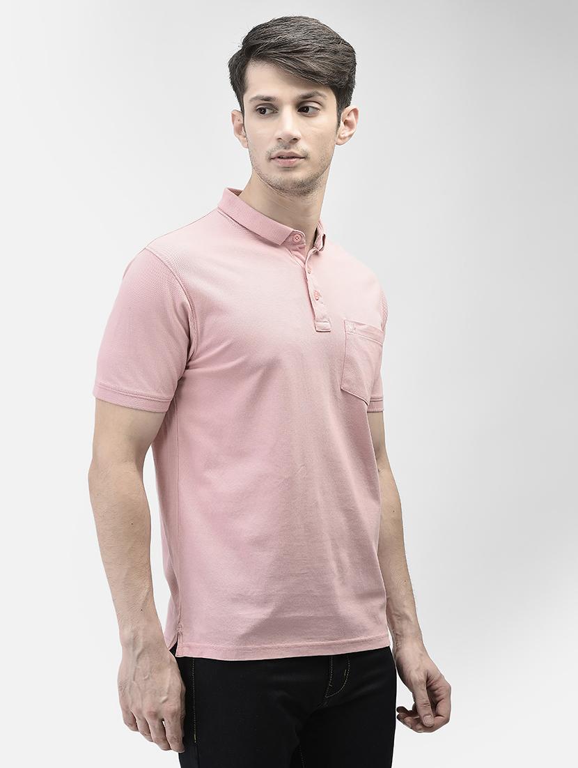 men polo neck solid t-shirt - 20969120 - Standard Image - 2