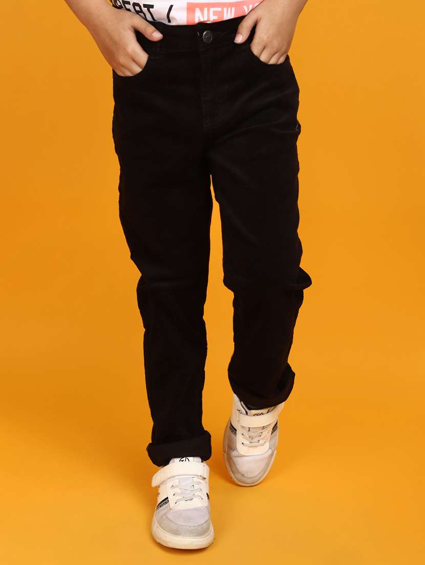 boys solid mid rise relaxed fit jean