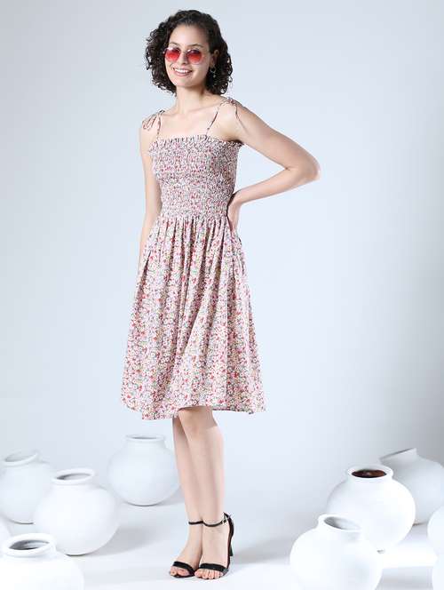 women floral printed fit & flare dress - 20969670 -  Standard Image - 0