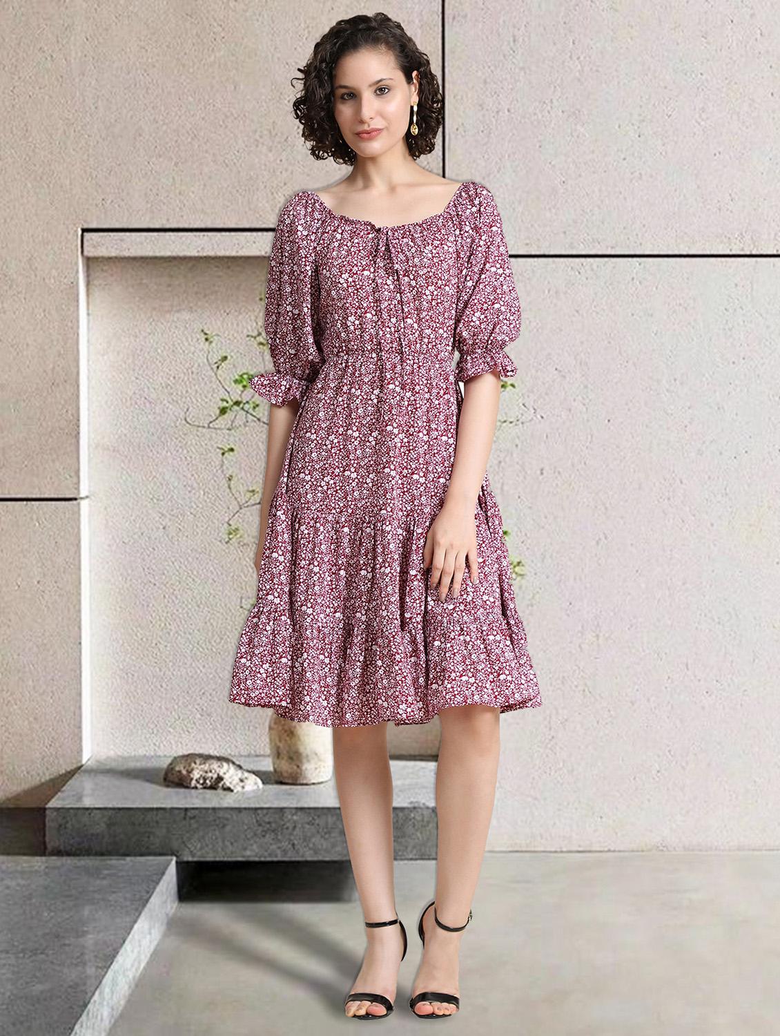 women floral printed tiered dress - 20969674 - Zoom Image - 0