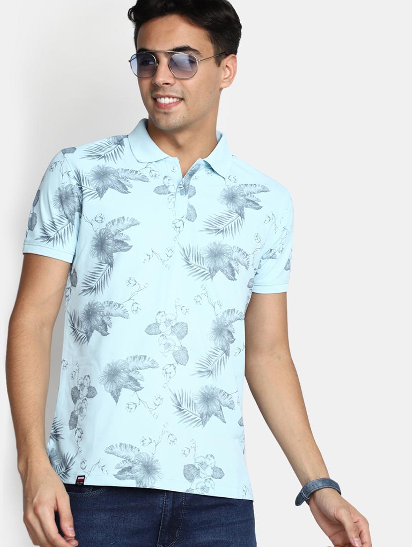 men floral print cotton polo t-shirt - 20969723 - Standard Image - 2