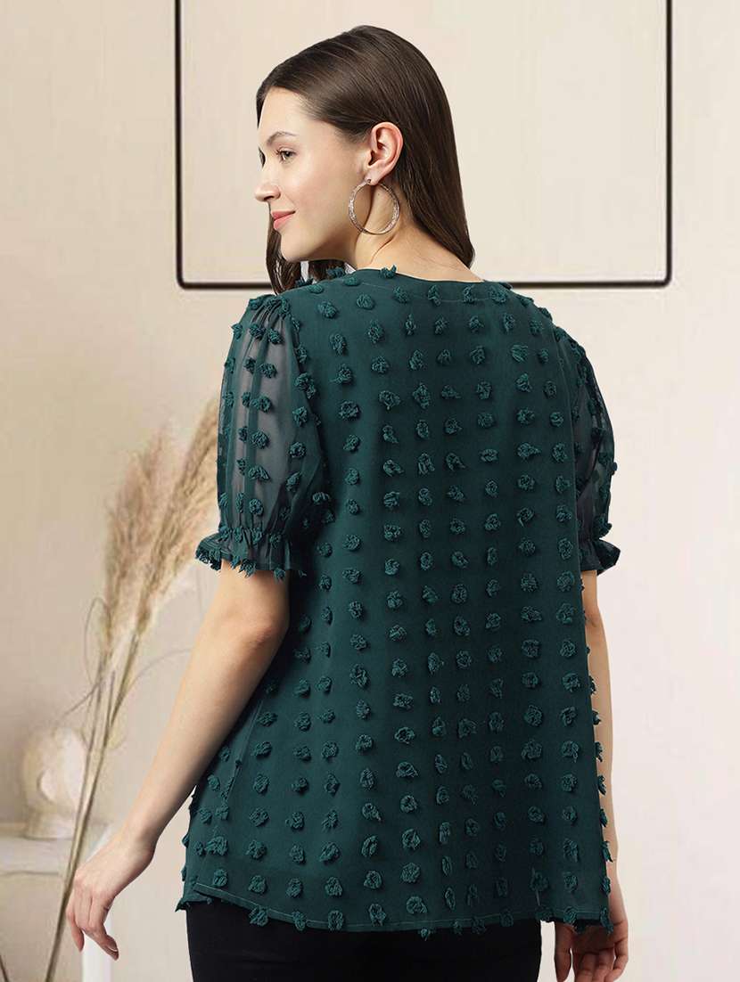 women self design straight top - 20969751 -  Standard Image - 2