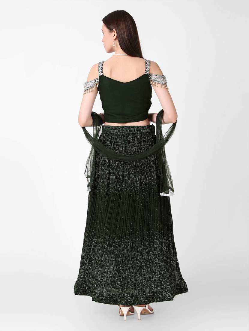 women flared stitched lehnga - 20970030 - Standard Image - 2